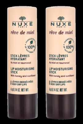 Nuxe Reve De Miel Lip Moisturizing Stick Duo Set 8 ml