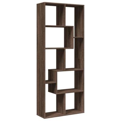 Kamerscherm / boekenkast 67x25x161,5 cm hout bruin eikenkleur - thumbnail