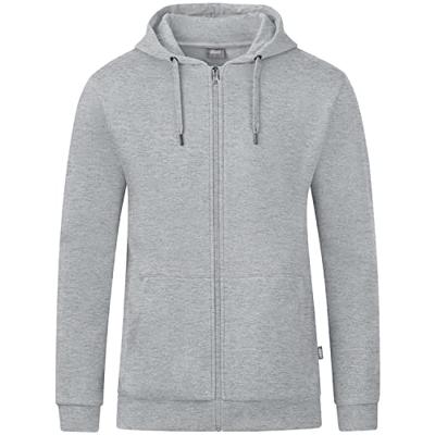 JAKO C6820 Jas Met Kap Organic - Lichtgrijs Gemeleerd - 5XL