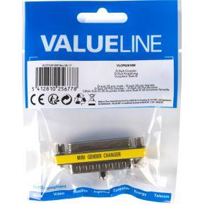 Valueline VLCP52818M Seriële Adapter Sub-d 25-pins Male - Sub-d 25-pins Female Metaal