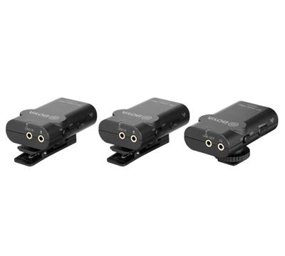 BOYA WM4 Pro K2 draadloze microfoon met 2 zenders - voor smartphone / camera / PC