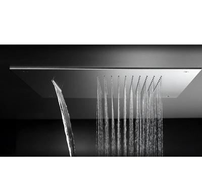 Hoofddouche Hotbath Mate inbouw met cascade vierkant RVS Look