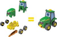 Tomy tractor Buddy Johnny junior 12 cm groen/geel 8-delig - thumbnail