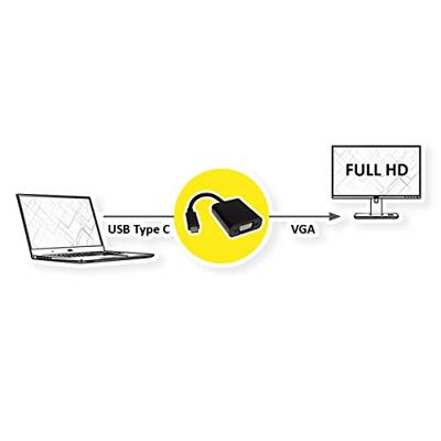 VALUE Beeldschermadapter USB Type C - VGA - thumbnail
