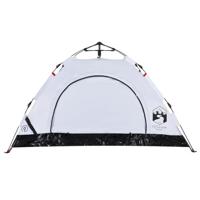 VidaXL Tent 2-persoons snelontgrendeling verduisterende stof wit - thumbnail