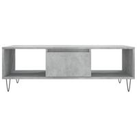Salontafel 104x60x35 cm bewerkt hout betongrijs - thumbnail