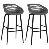 Barstoelen 2 st grijs - thumbnail