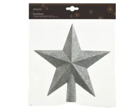 Piek Glitter Ster Kunststof 19cm Zilver - thumbnail
