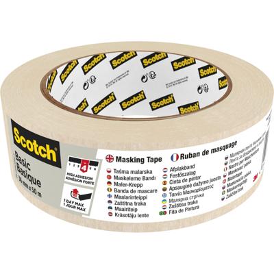 Afplaktape scotch basic 36mmx50m beige | 16 stuks Afplaktape scotch basic 36mmx50m beige | 16 stuks