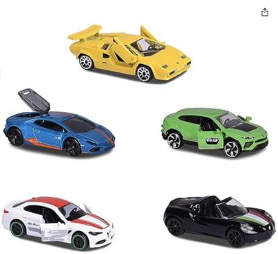 Majorette dream cars italy auto's, 5st.