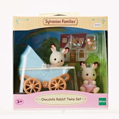 Sylvanian Families - 5432 - Chocoladekonijn tweeling en dubbele kinderwagen - Meubels - thumbnail