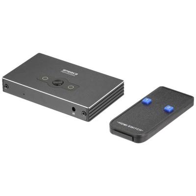 SpeaKa Professional SP-HSW-300 2 poorten HDMI-switch UHD 8K @ 60 Hz, UHD 4K @ 120 Hz