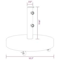 Parasolvoet rond 30 kg graniet grijs - thumbnail
