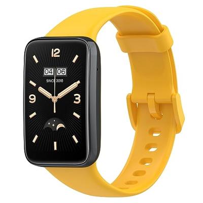 By Qubix - Siliconen sportbandje - Geel - Compatible met Xiaomi Smart band 7 Pro - Compatible Xiaomi bandje