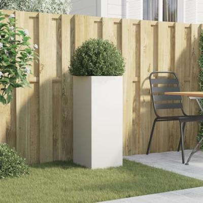 Plantenbak 32x29x75 cm staal wit