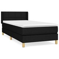 Boxspring met matras stof zwart 80x200 cm - thumbnail