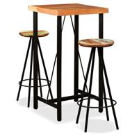 3-delige Barset massief acaciahout en gerecycled hout - thumbnail