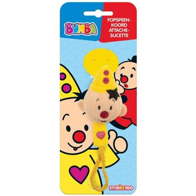 Studio 100 fopspeenketting Bumba junior textiel geel/crème