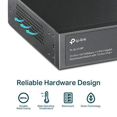 TP-LINK TL-SL1218P Fast Ethernet PoE TP-LINK TL-SL1218P Fast Ethernet PoE