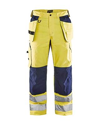 Blåkläder Werkbroek High-Vis met ventilatie 15651811 | High Vis Geel/Marineblauw | Maat 64 - 7330509457146
