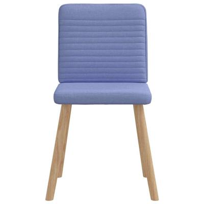 Eetkamerstoelen 4 st stof jeansblauw