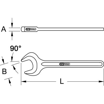 KS Tools 963.8001 963.8001 Trek-steeksleutel