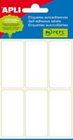 Apli witte etiketten ft 26 x 54 mm (b x h), 36 stuks, 6 per blad (2681) - thumbnail
