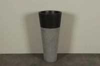 Staande Terrazzo Wastafel Zwart Rond 90x40 cm | TZS PS01z - thumbnail