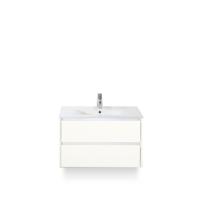 Dante Badmeubelset 80 cm - Wit Hoogglans - Keramische Wastafel Wit Enjoy - thumbnail