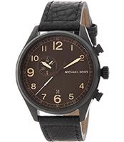 Horlogeband Michael Kors MK7069 Leder Zwart 22mm - thumbnail
