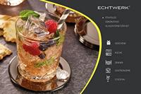 ECHTWERK Tafel accessoires (decoratieve glazen onderzetter 6t, Zwart, 6-delig) - thumbnail