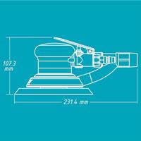 Hazet 9033-2 Pneumatische excenterslijper 1/4 (6.3 mm) 6.3 bar - thumbnail