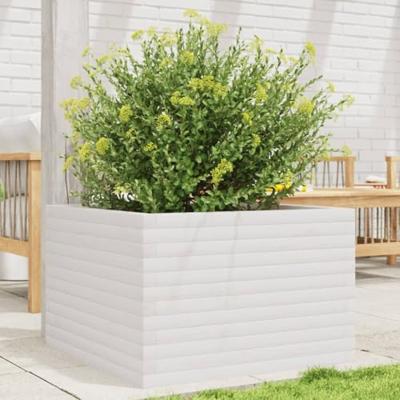 VidaXL Plantenbak 70x70x45,5 cm massief grenenhout wit VidaXL Plantenbak 70x70x45,5 cm massief grenenhout wit