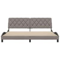 Bedframe zonder matras stof taupe 200x200 cm - thumbnail