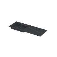 INK Post Wastafel Keramische Slab Envelop Bak Links Zonder Kraangat - 1200x450x10 mm - Lauren Black Mat - thumbnail