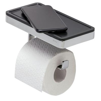 Toiletrolhouder met Planchet Geesa Frame Zwart Chroom Geesa Toiletrolhouder met Planchet Geesa Frame Zwart Chroom Geesa