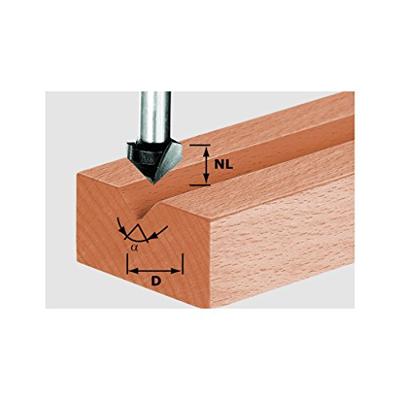 Festool Accessoires HW S8 D14/7/90° V-groeffrees | 490999 Festool Accessoires HW S8 D14/7/90° V-groeffrees | 490999