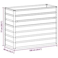 Verhoogde plantenbak Licht Bruin 100 x 40 x 77 cm - thumbnail