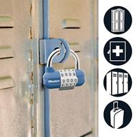 Masterlock 64mm - die-cast body - 25mm hardened steel shackle, 7mm diam. - 4-digi 1523EURD - thumbnail