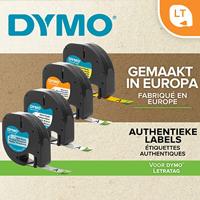 DYMO S0721620 Labeltape Kunststof Tapekleur: Hyper-geel Tekstkleur: Zwart 12 mm 4 m - thumbnail