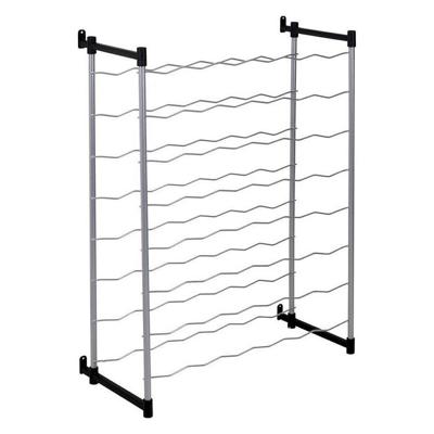 Metaltex merlot flessenrek voor 48 flessen 59x26x85 cm zilver/zwart