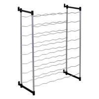 Metaltex merlot flessenrek voor 48 flessen 59x26x85 cm zilver/zwart - thumbnail