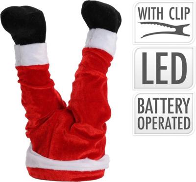 Santa Legs With Animated 35 cm kerst Nampook - Nampook Santa Legs With Animated 35 cm kerst Nampook - Nampook