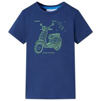 VidaXL Kindershirt 104 donkerblauw - thumbnail