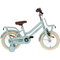 AMIGO Bella 14 Inch Meisjes Terugtraprem Groen - thumbnail