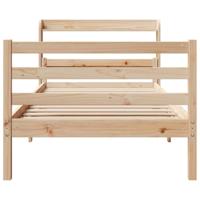 Bedframe met hoofdbord massief grenenhout 100x200 cm - thumbnail