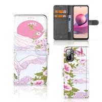 Xiaomi Redmi Note 10/10T 5G | Poco M3 Pro | Telefoonhoesje | Met pasjeshouder | Bird Standing - thumbnail