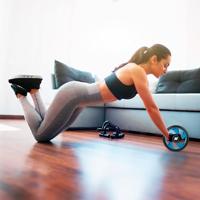 REBEL ACTIVE Dubbelwiel, roller voor buikspieroefeningen AB Wheel - thumbnail