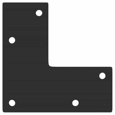 Console tafelpoten conische vorm 4 st 72-73 cm staal zwart