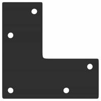 Console tafelpoten conische vorm 4 st 72-73 cm staal zwart - thumbnail
